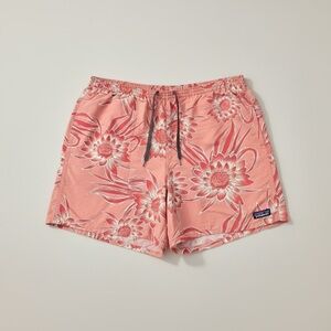 Patagonia Pink Floral Swim Trunks